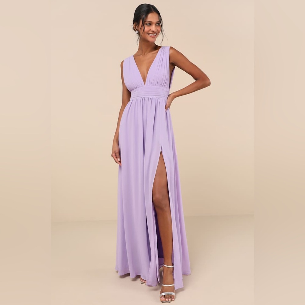 Lulus Heavenly Hues Lavender Maxi Dress Size S